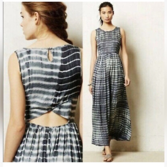Neuw Dresses & Skirts - Neuw Shibori Dress from Anthropologie Tie Dye like print maxi lightweight small
